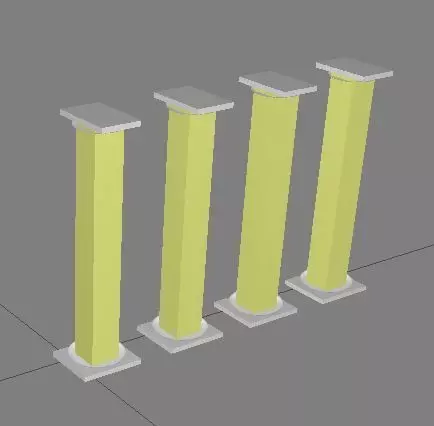 simple pillars Free 3D model_0
