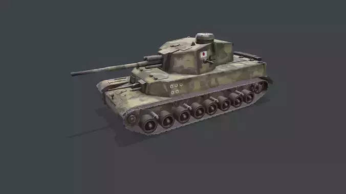 Type 5 Chi-Ri Japan Medium Tank Low-poly PBR
