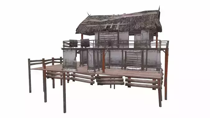 Swamp House Low-Poly PBR