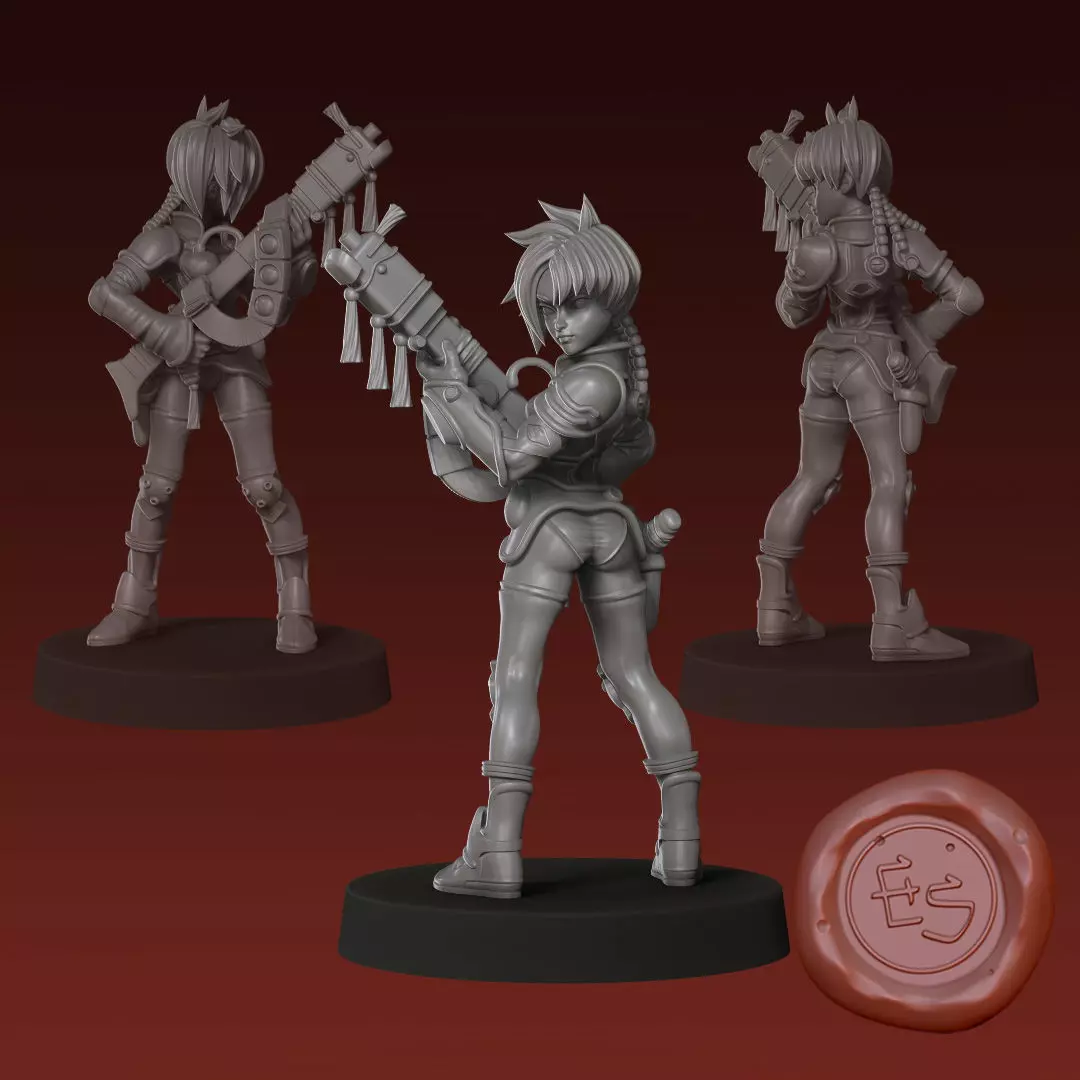Iria - Iria Zeiram the Animation - 32mm 3D Print miniature 3D print model