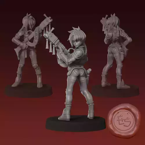 Iria - Iria Zeiram the Animation - 32mm 3D Print miniature