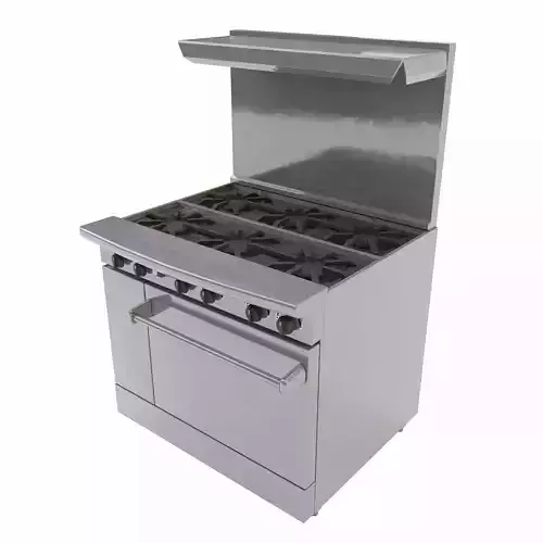 Kitchen Stove lowpoly 3d model