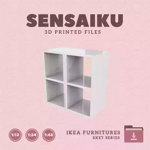 EKET Wall-mounted Shelf Unit for Dollhouse - IKEA - 3D Print