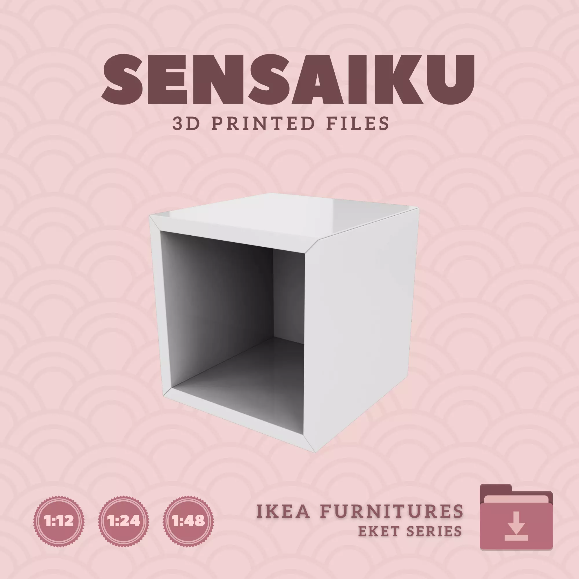 EKET Shelf Unit for Miniature Dollhouse - IKEA - 3D Print 3D print model