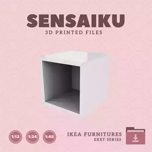 EKET Shelf Unit for Miniature Dollhouse - IKEA - 3D Print