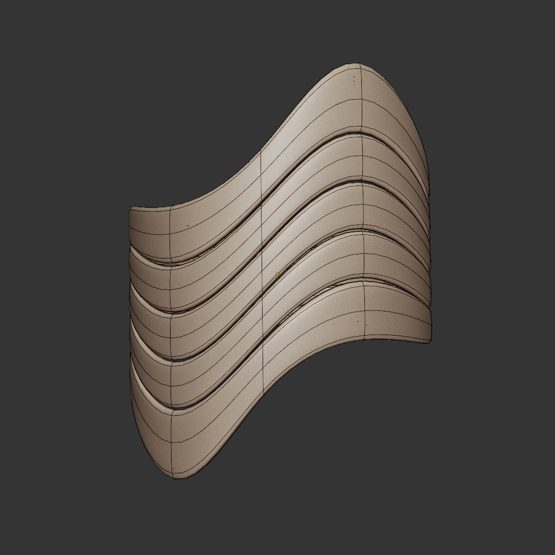 Wave Ring - Futuristic Layered Sculptural Jewelry 3D Print 65 3D print model_8