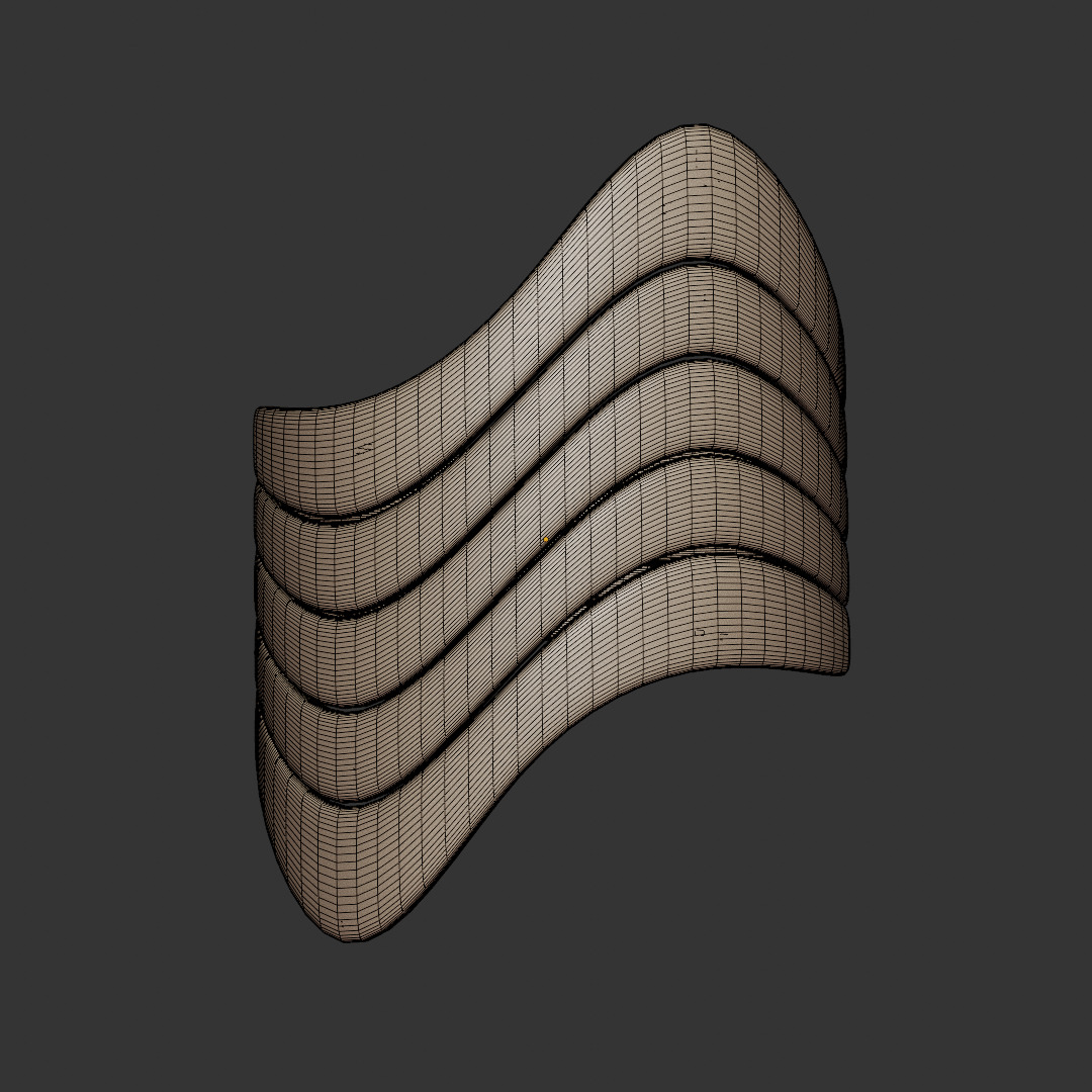 Wave Ring - Futuristic Layered Sculptural Jewelry 3D Print 65 3D print model_9