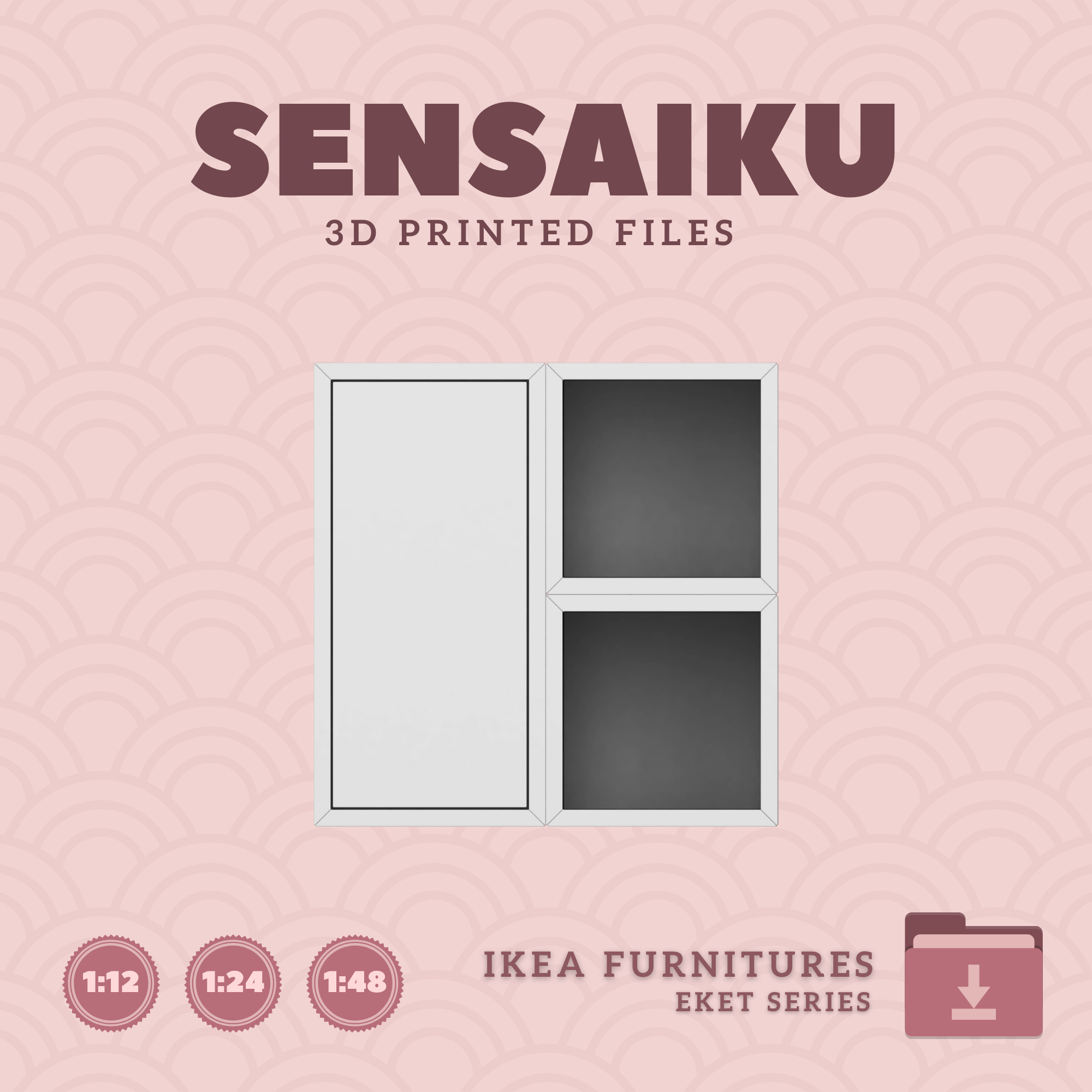 EKET Storage Combination 01 for Dollhouse - IKEA - 3D Print 3D print model_1