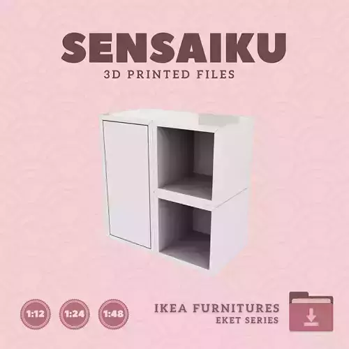 EKET Storage Combination 01 for Dollhouse - IKEA - 3D Print