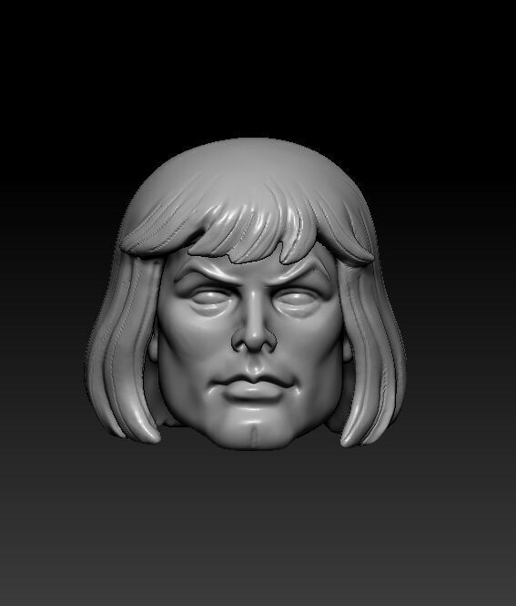 HEAD HE-MAN MOTUC FILMATION - FOR ACTION FIGURE  3D print model_1
