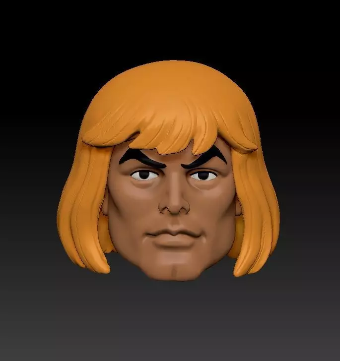 HEAD HE-MAN MOTUC FILMATION - FOR ACTION FIGURE  3D print model_0