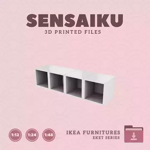 EKET Storage Combo 03 for Dollhouse - IKEA - 3D Print