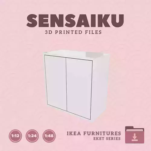 EKET Cabinet V2 for Miniature Dollhouse - IKEA - 3D Print