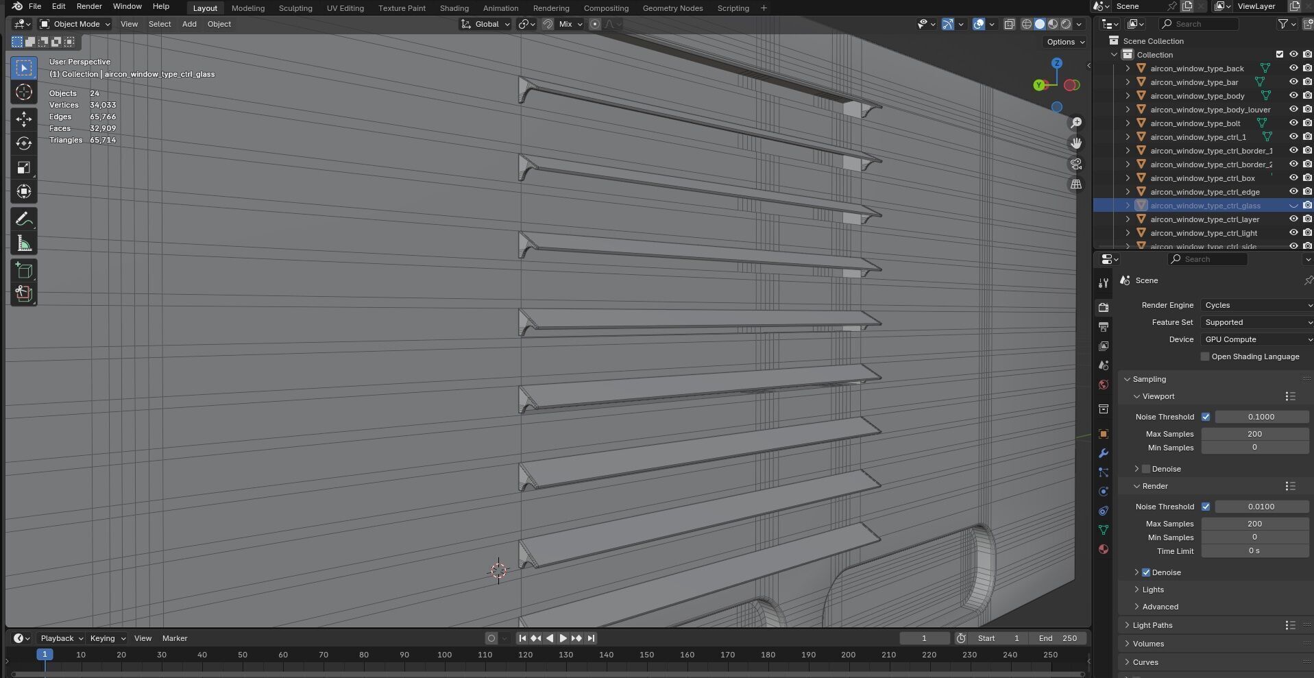 Aircon Window Type CG3 3D model_13