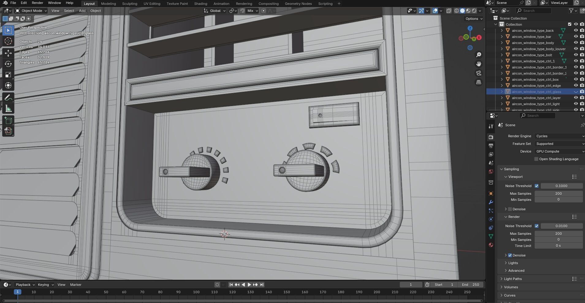 Aircon Window Type CG3 3D model_12