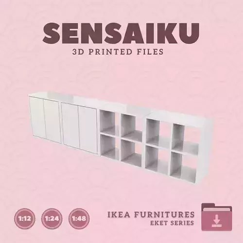 EKET Storage Combo 03 for Dollhouse - IKEA - 3D Print