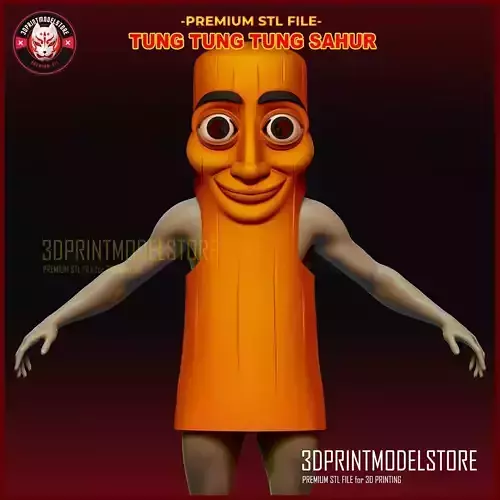 Tung Tung Tung Sahur Full Armour Cosplay Anime Game Halloween 3D print model