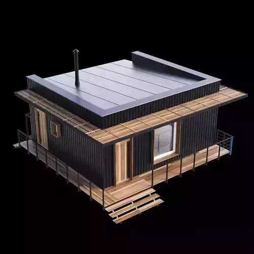 Modern bathhouse 3D model