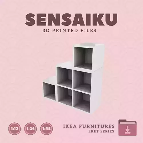 EKET Storage Combo 05 for Miniature Dollhouse - IKEA - 3D Print