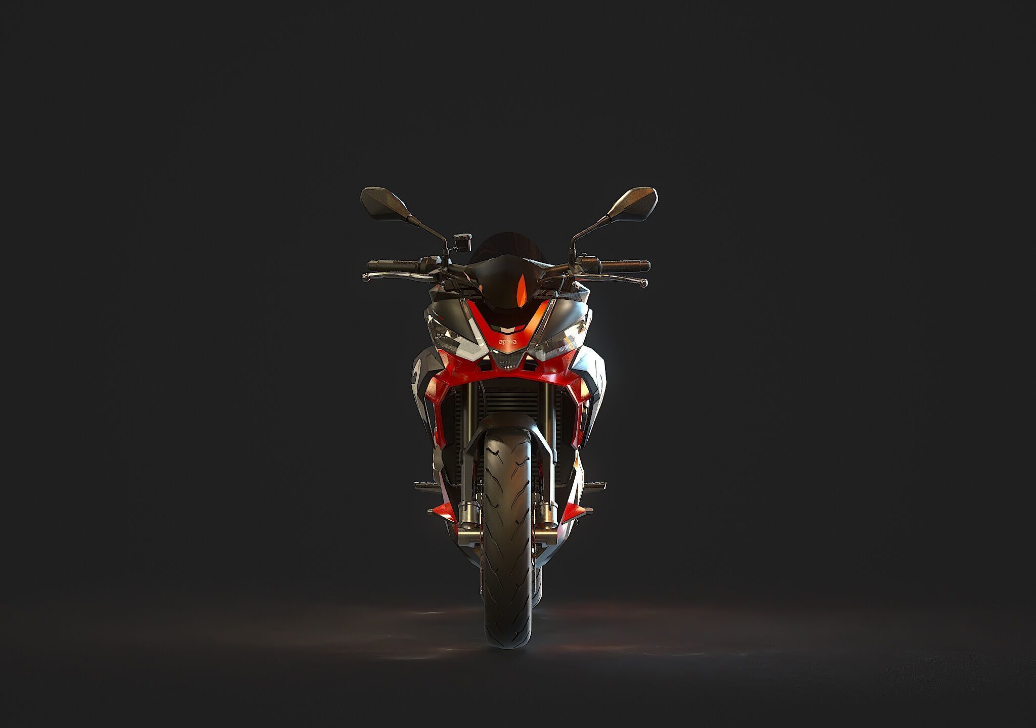 Base model Aprilia Tuono 660 2021 3D model_6