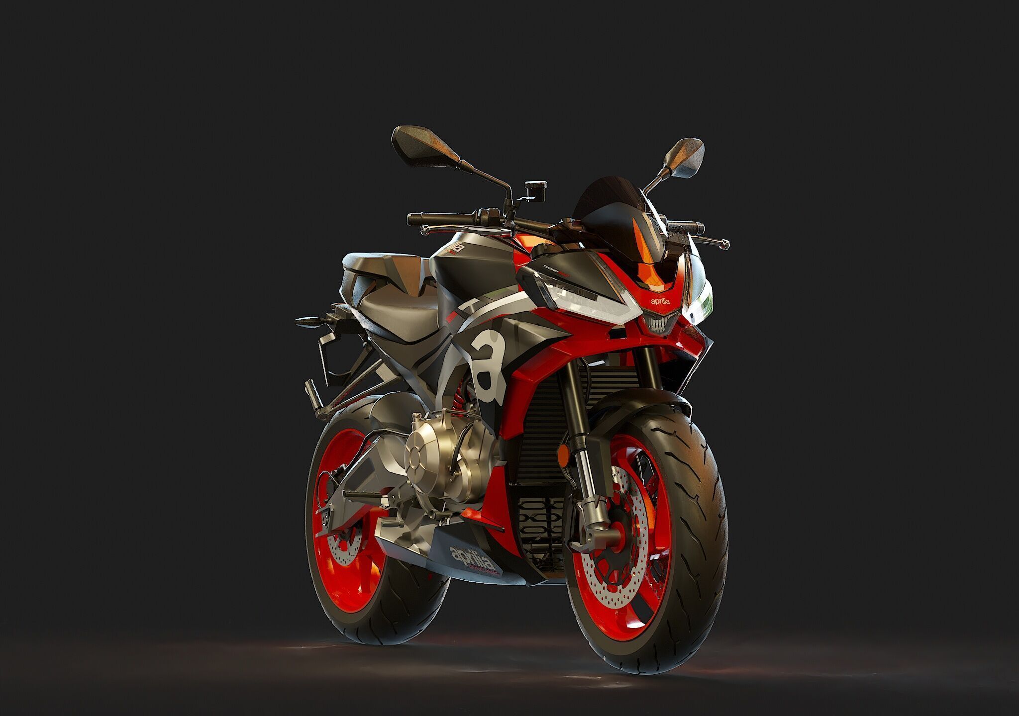 Base model Aprilia Tuono 660 2021 3D model_8