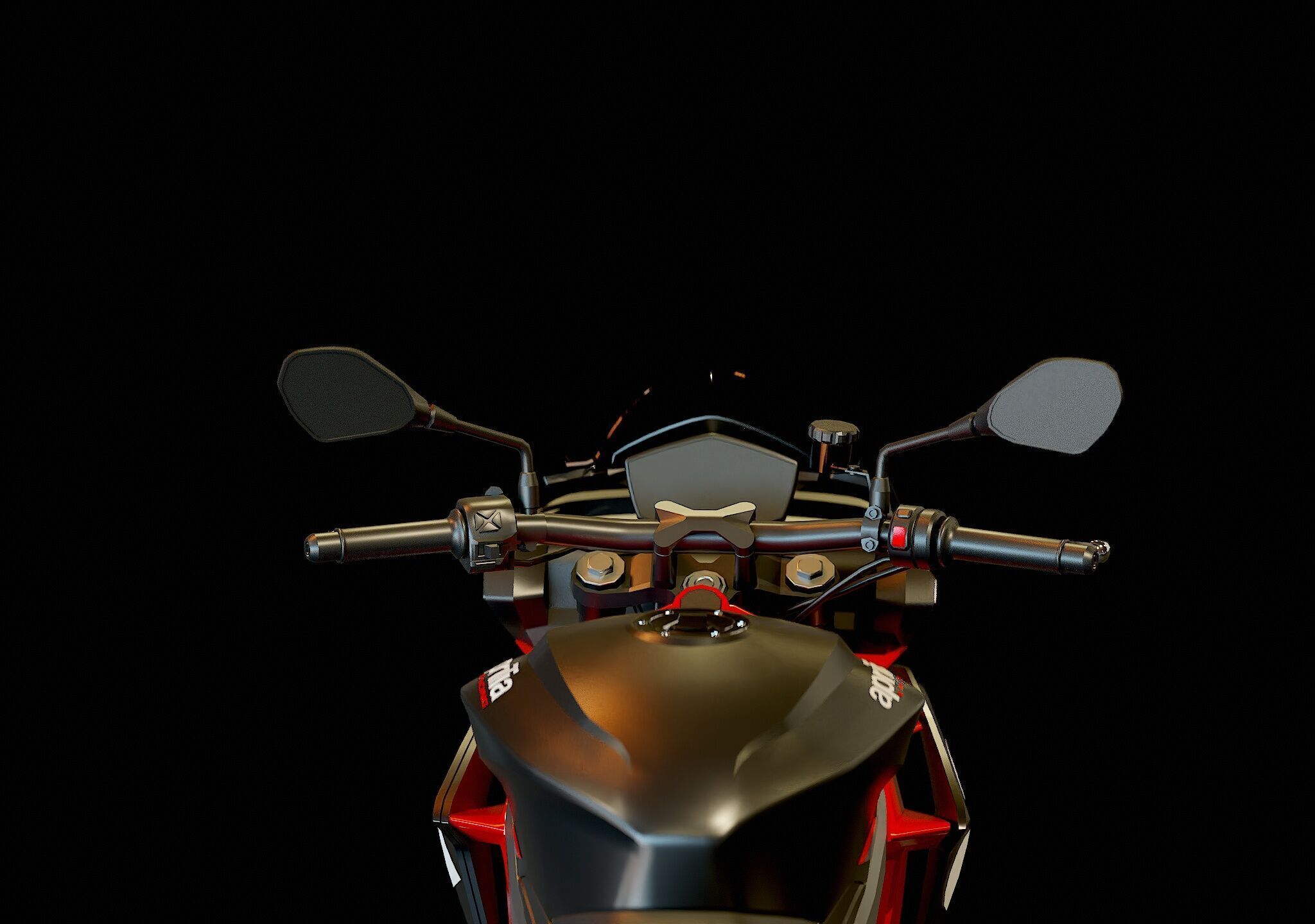 Base model Aprilia Tuono 660 2021 3D model_9