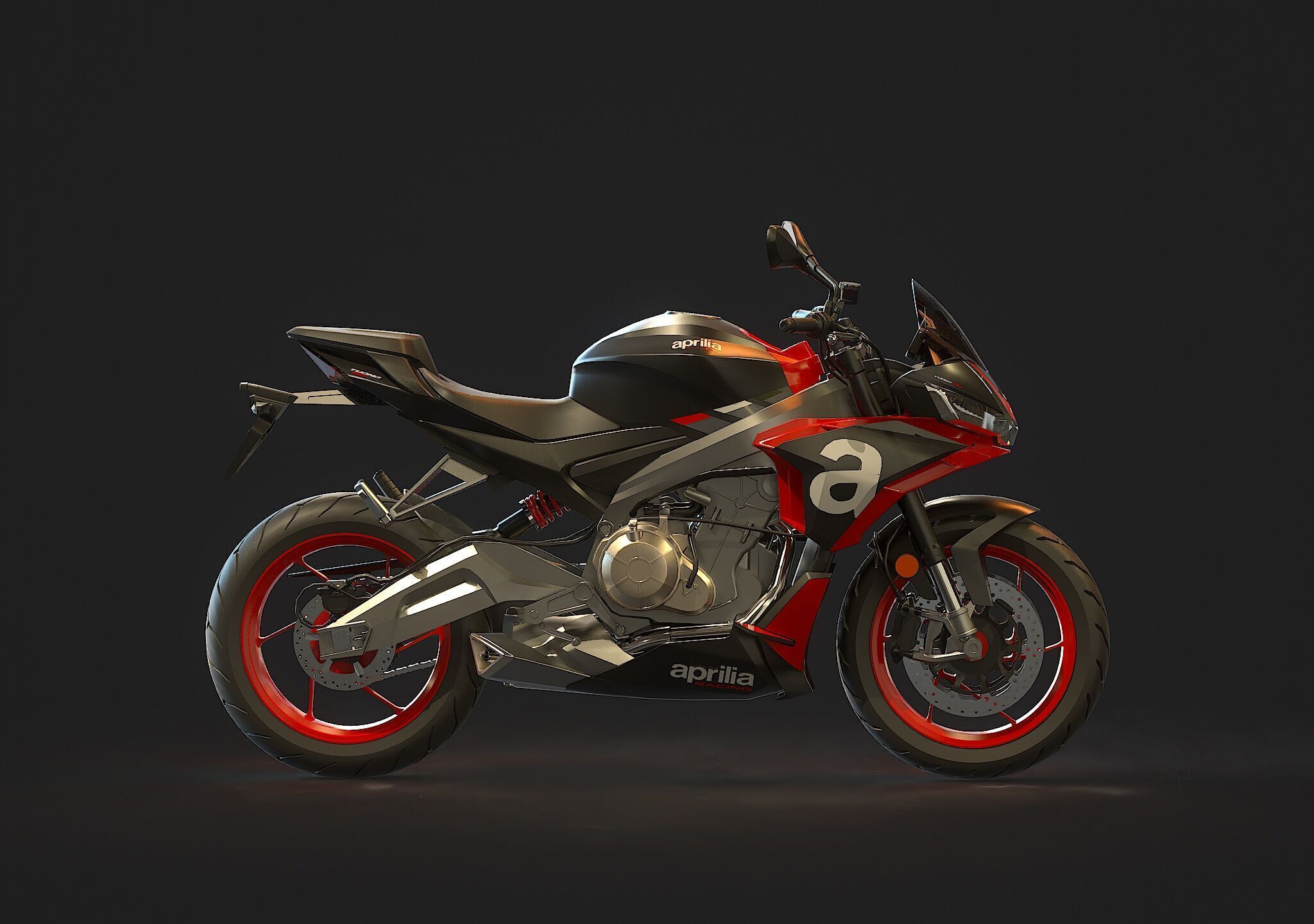 Base model Aprilia Tuono 660 2021 3D model_5