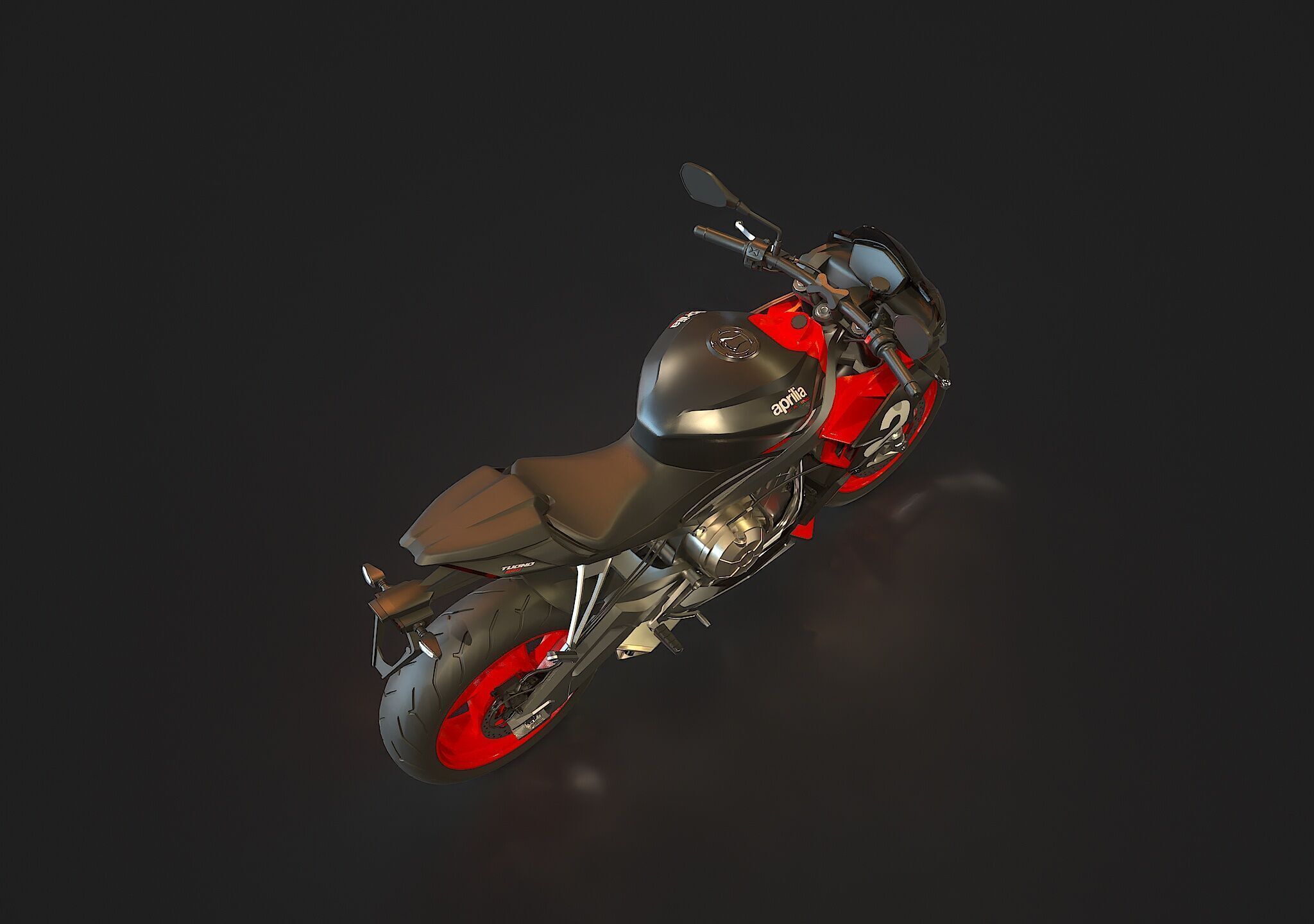 Base model Aprilia Tuono 660 2021 3D model_4