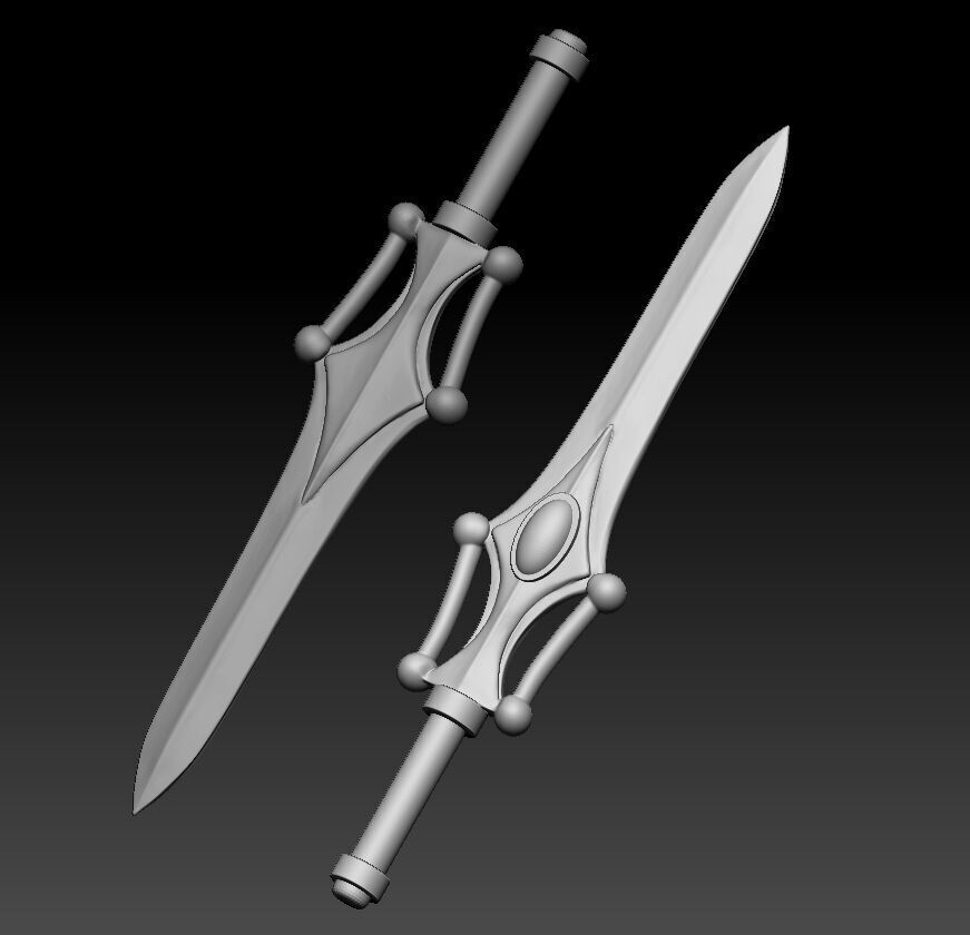 HE-MAN AND SHE-RA SWORDS FOR ACTION FIGURES 3D print model_2