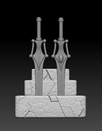 HE-MAN AND SHE-RA SWORDS FOR ACTION FIGURES 3D print model
