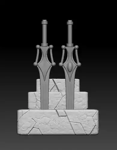 HE-MAN AND SHE-RA SWORDS FOR ACTION FIGURES 3D print model