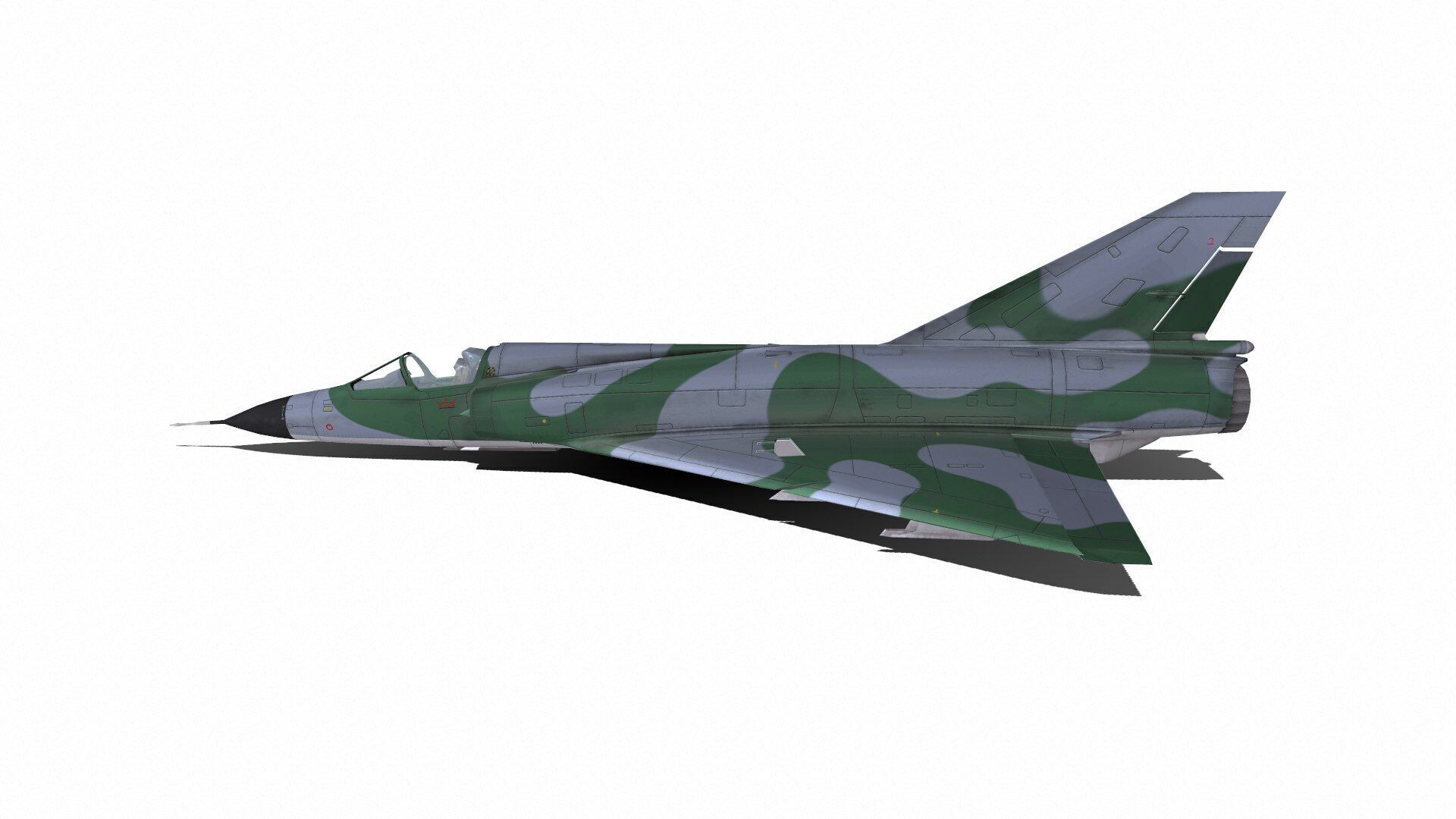Dassault Mirage III Low-Poly Low-poly 3D model_1