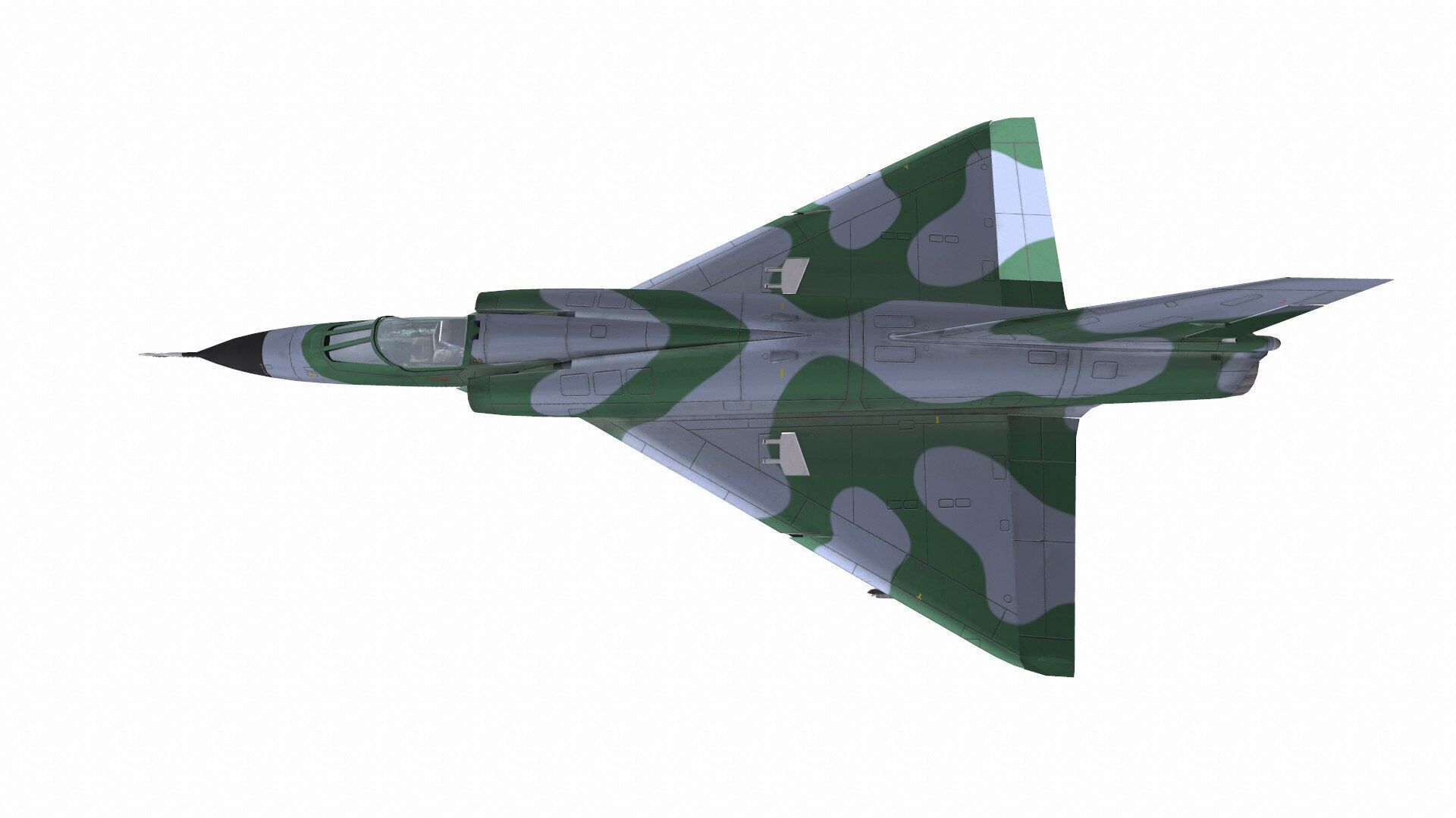 Dassault Mirage III Low-Poly Low-poly 3D model_2