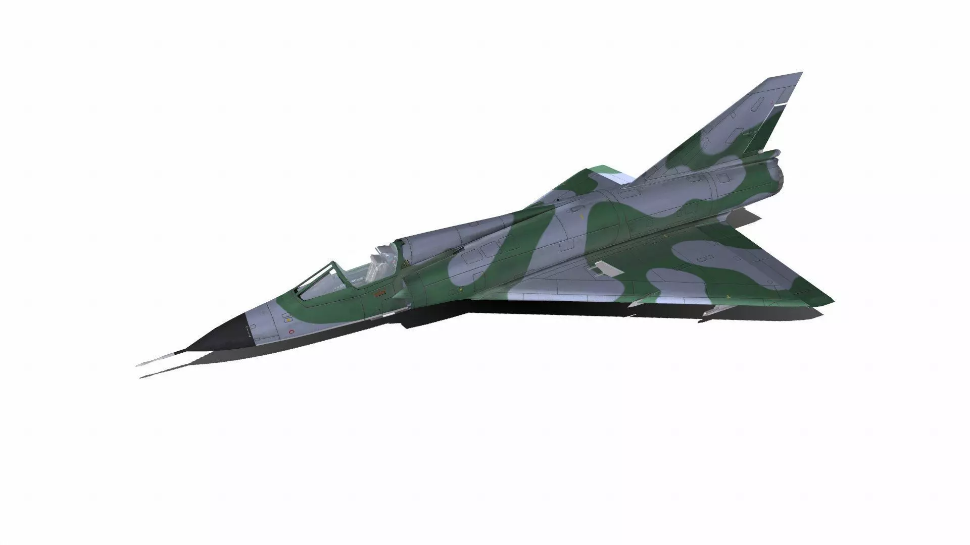 Dassault Mirage III Low-Poly Low-poly 3D model_0