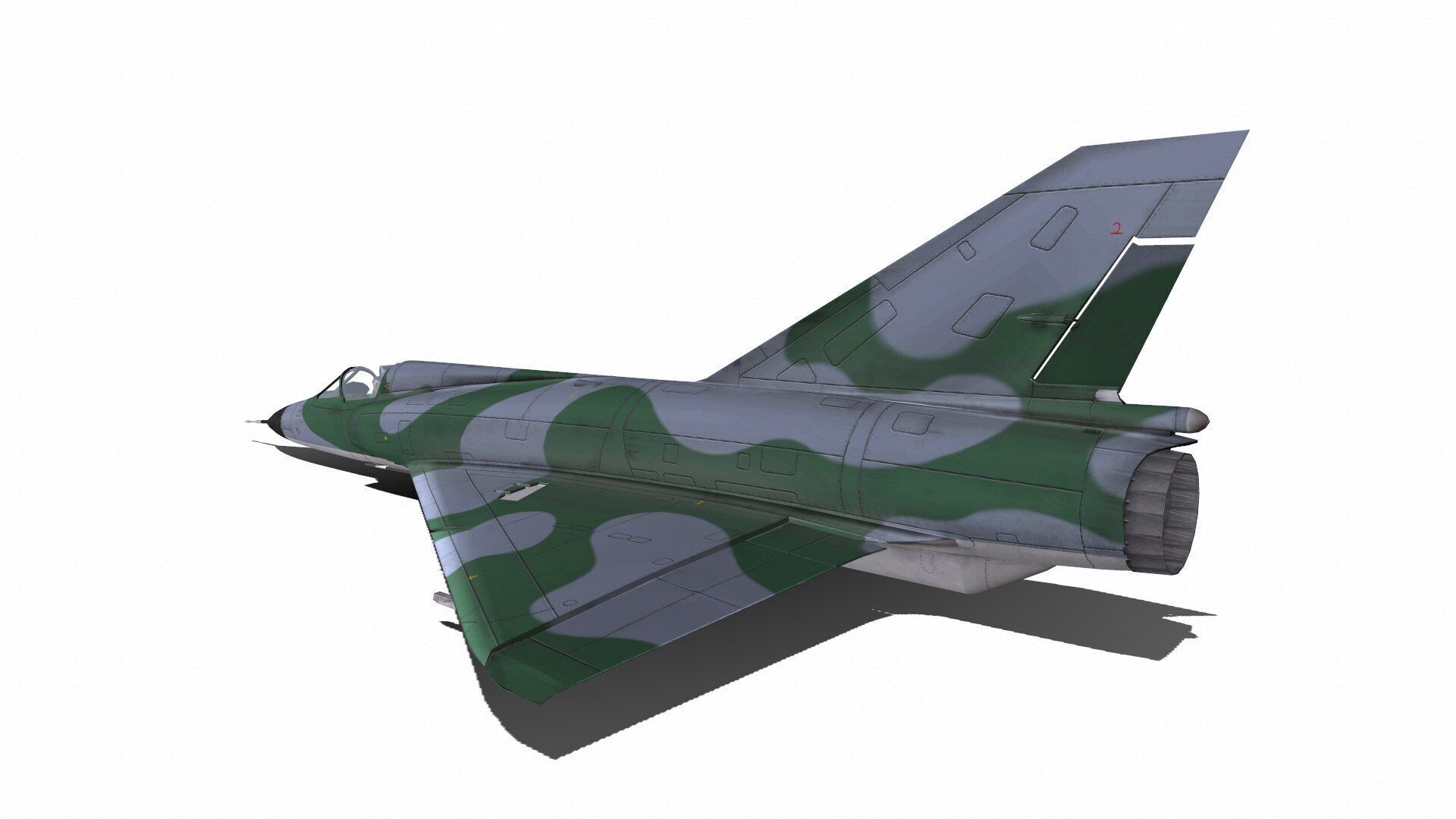 Dassault Mirage III Low-Poly Low-poly 3D model_3