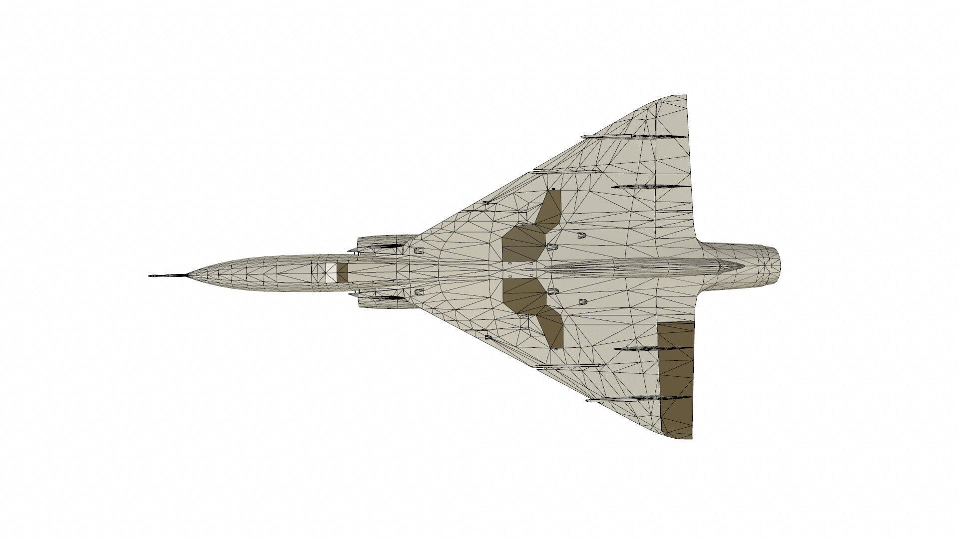 Dassault Mirage III Low-Poly Low-poly 3D model_15