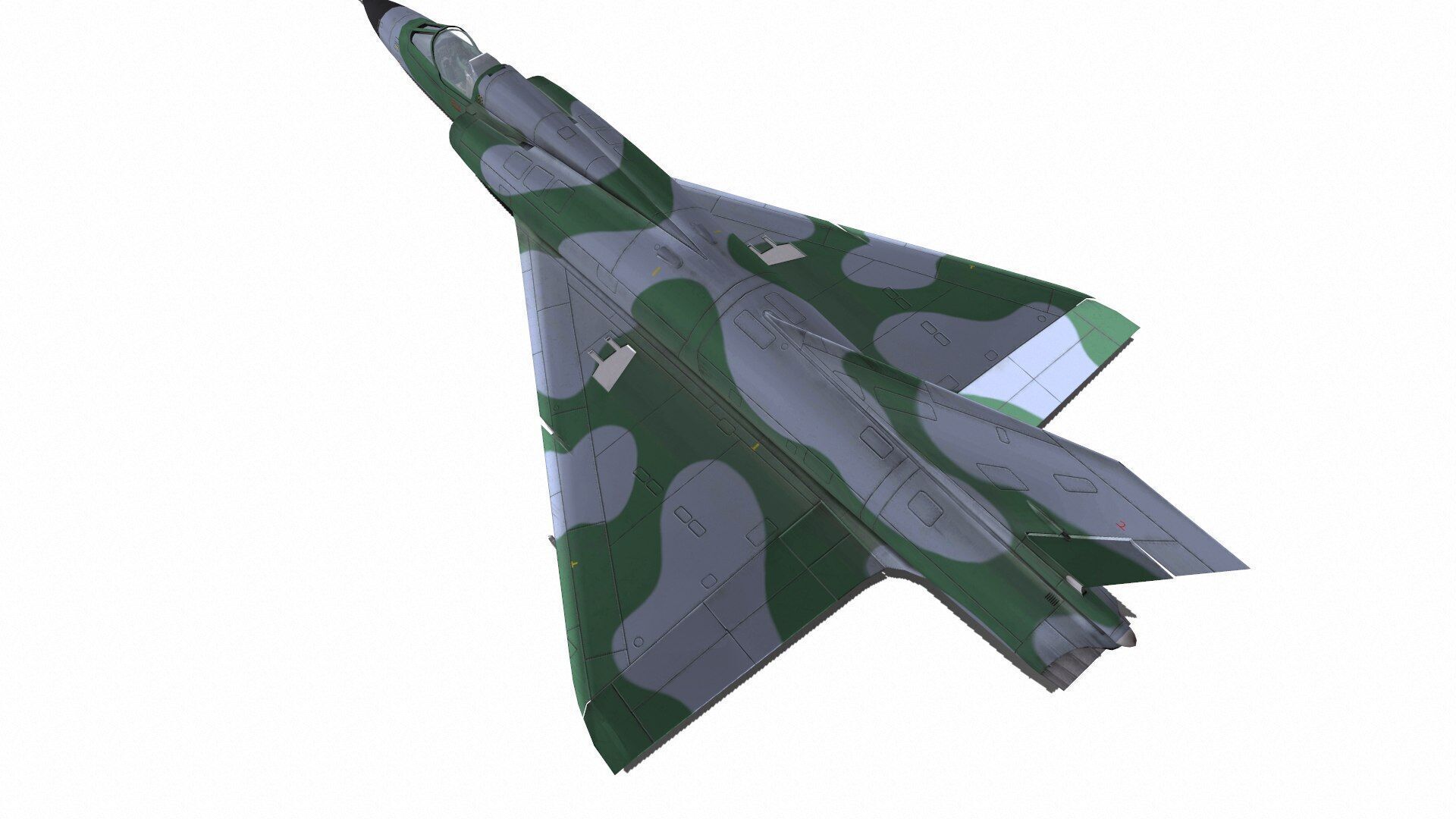 Dassault Mirage III Low-Poly Low-poly 3D model_4