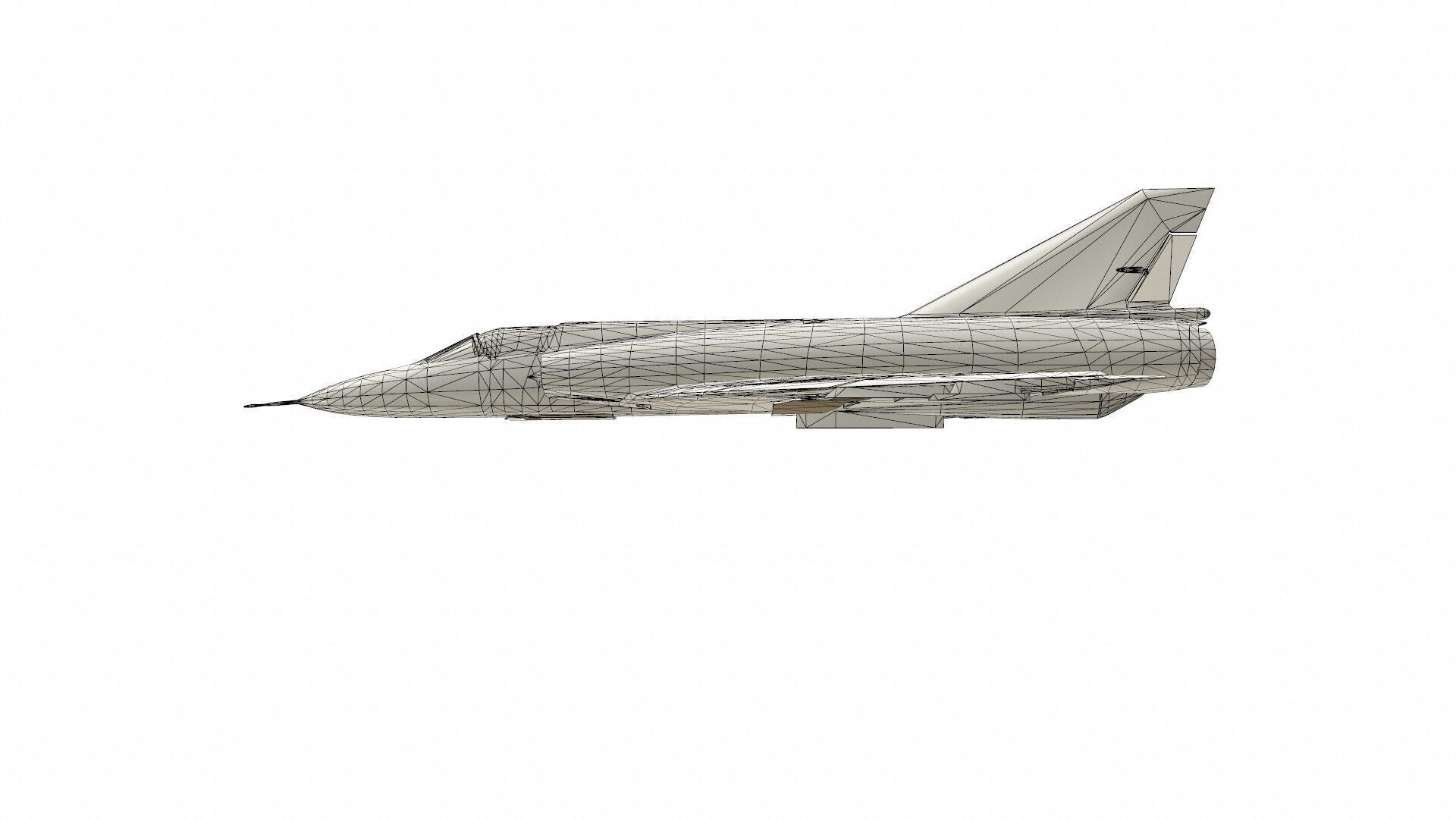 Dassault Mirage III Low-Poly Low-poly 3D model_13