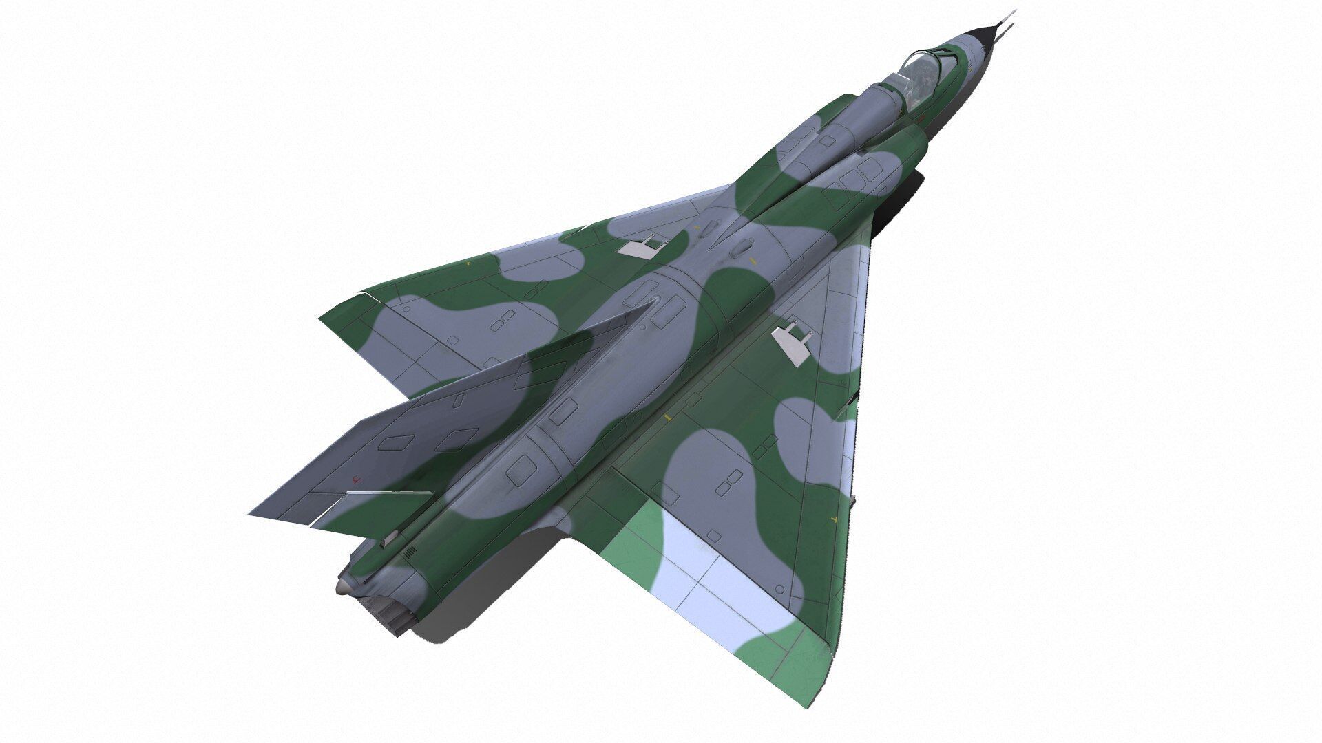 Dassault Mirage III Low-Poly Low-poly 3D model_6
