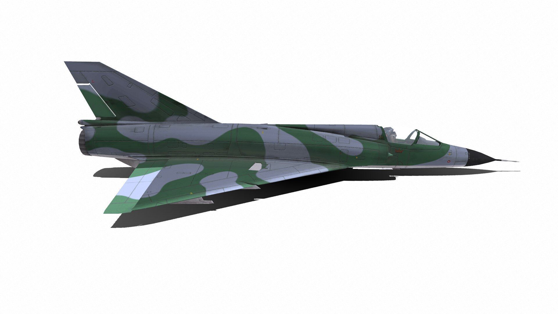 Dassault Mirage III Low-Poly Low-poly 3D model_7