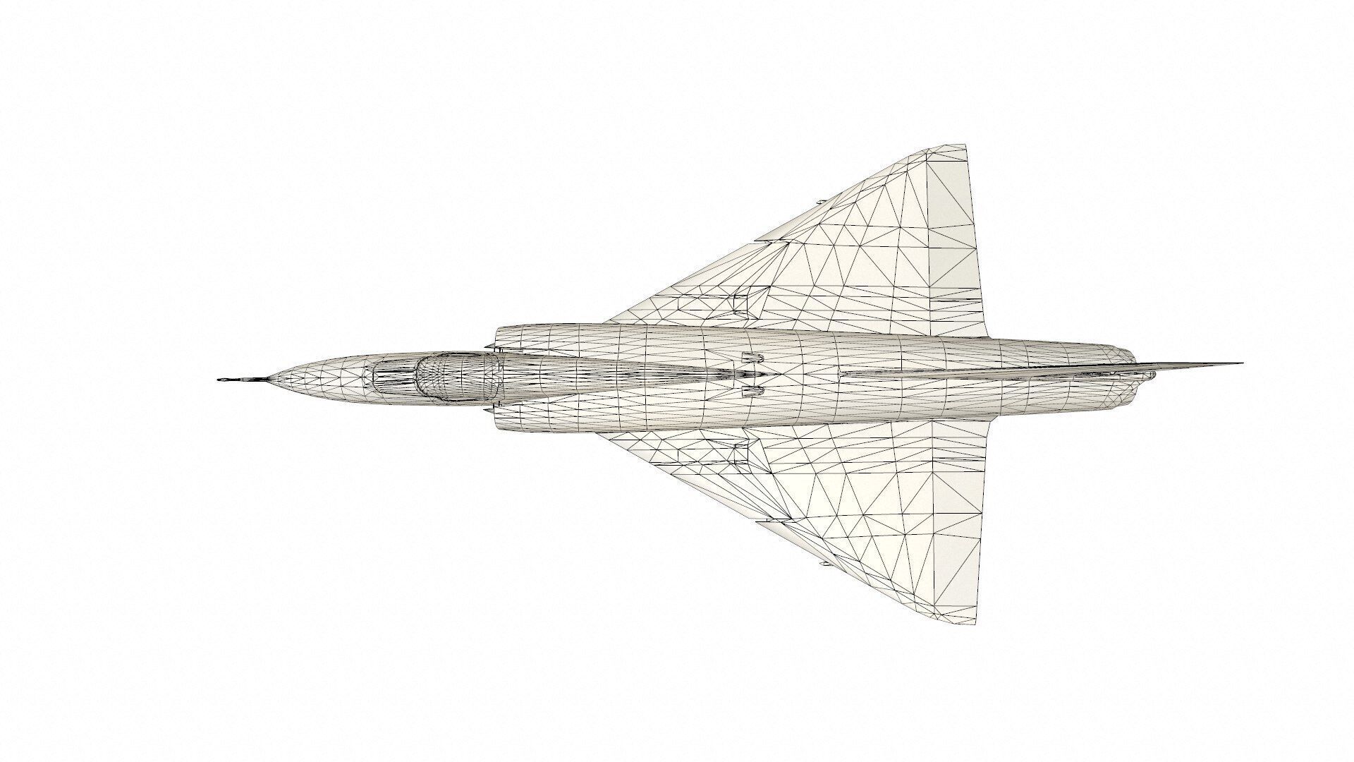 Dassault Mirage III Low-Poly Low-poly 3D model_14