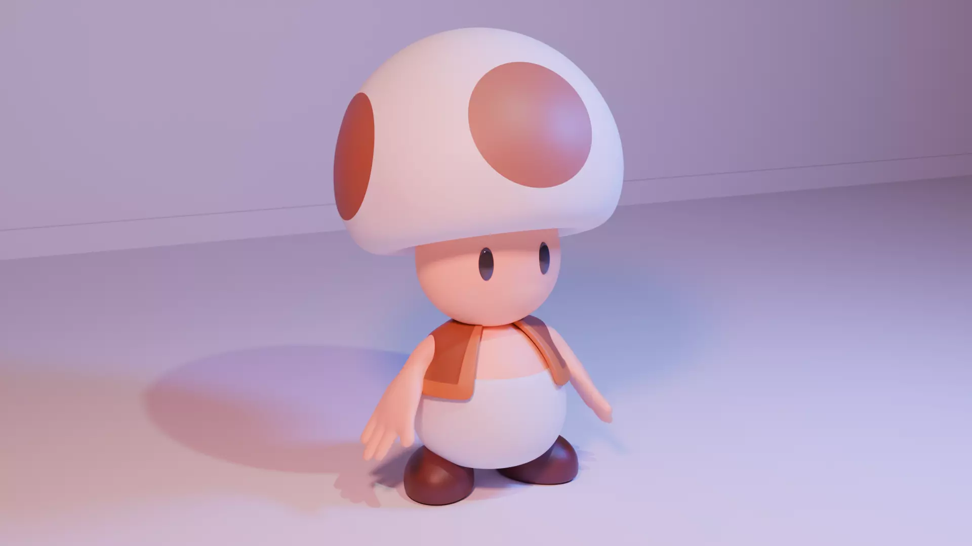 toad in mario Low-poly 3D model