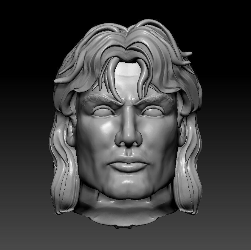 3 heads Dolph Lundgren in He-man movie  3D print model_4