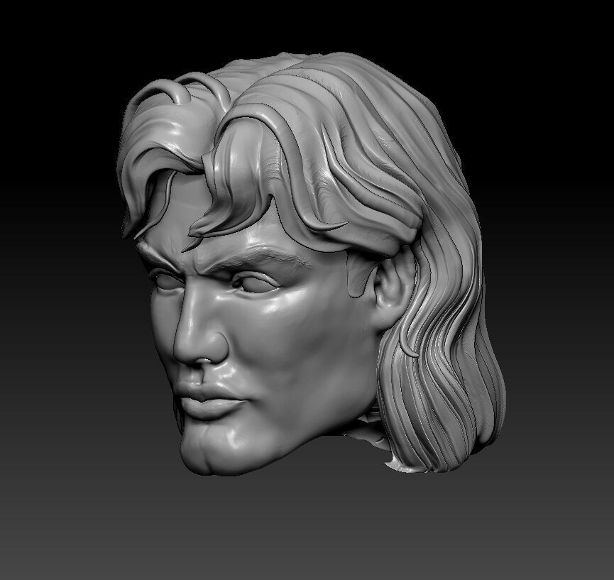 3 heads Dolph Lundgren in He-man movie  3D print model_3