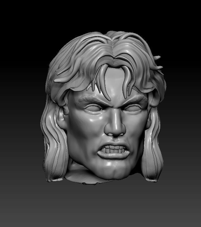 3 heads Dolph Lundgren in He-man movie  3D print model_6