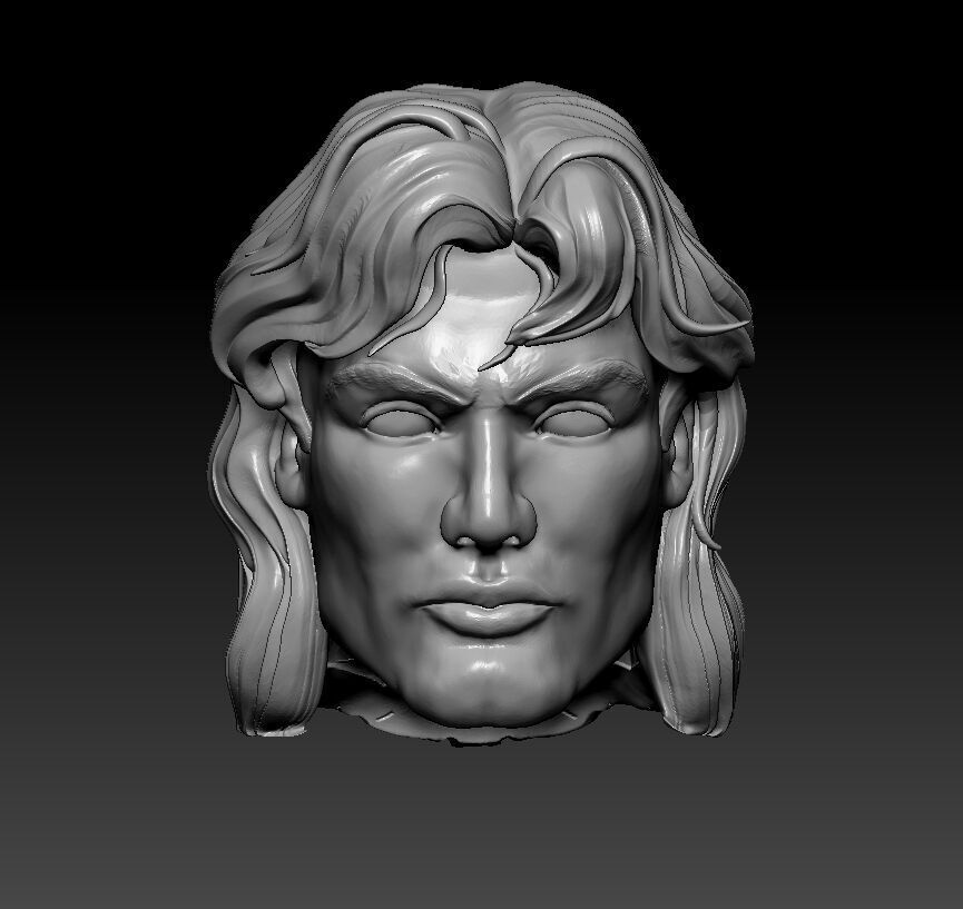 3 heads Dolph Lundgren in He-man movie  3D print model_2