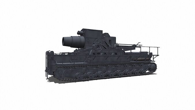 Karl-Gerat Self-Propelled Siege Mortar Low-poly 3D model