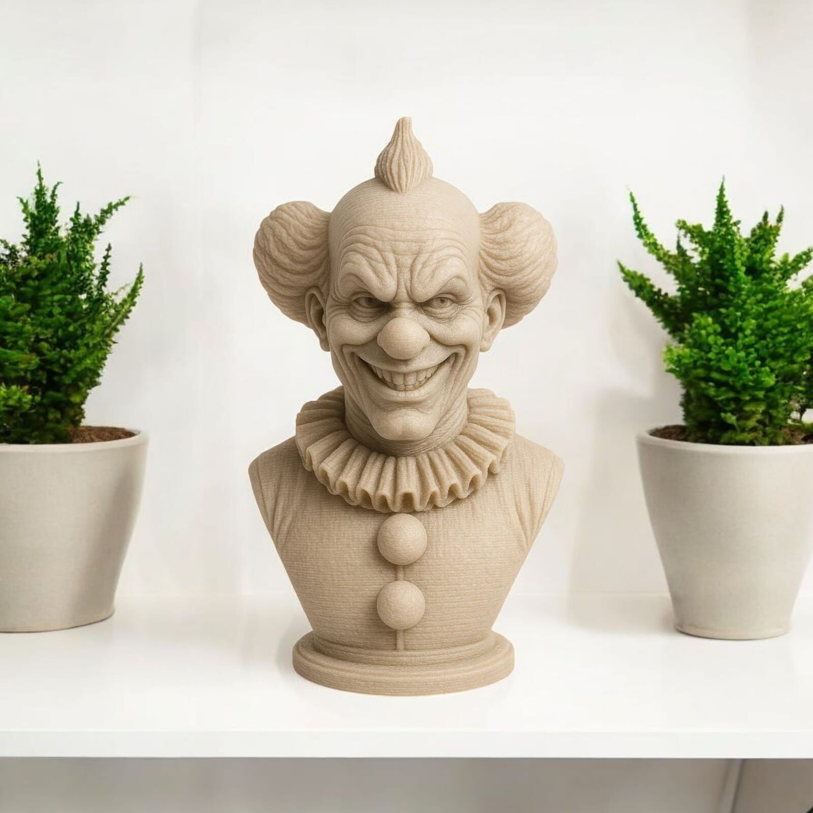 Dark Smile Creepy Clown Bust 3D print model_2