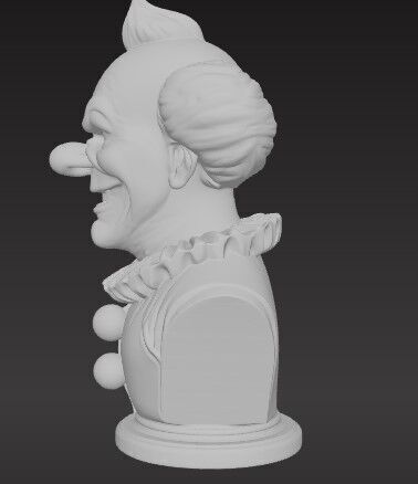 Dark Smile Creepy Clown Bust 3D print model_6