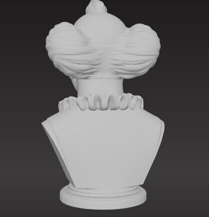 Dark Smile Creepy Clown Bust 3D print model_5